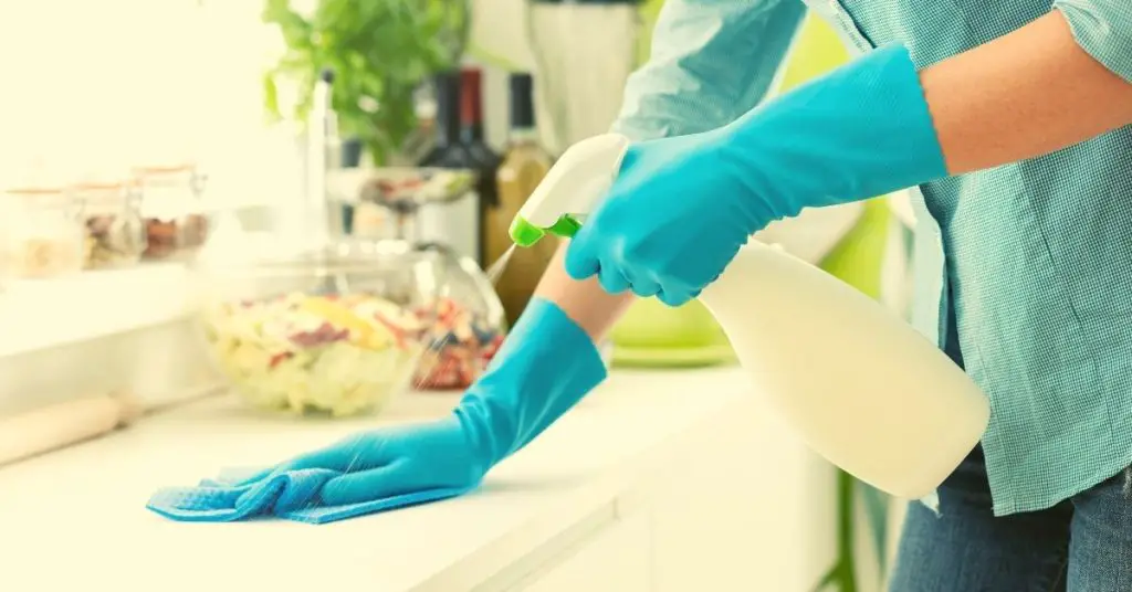 Wiping Down Kitchen Worktop Counter - My House is Messy Where Do I Start