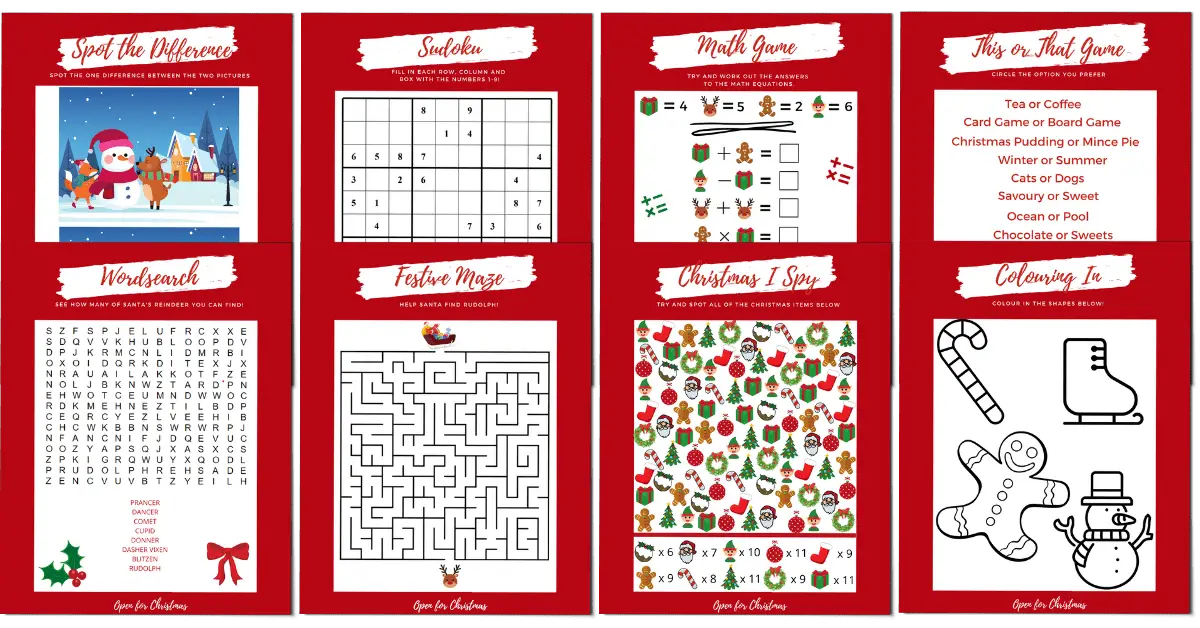 Printable Christmas Activity Book - Clean and Tidy Living