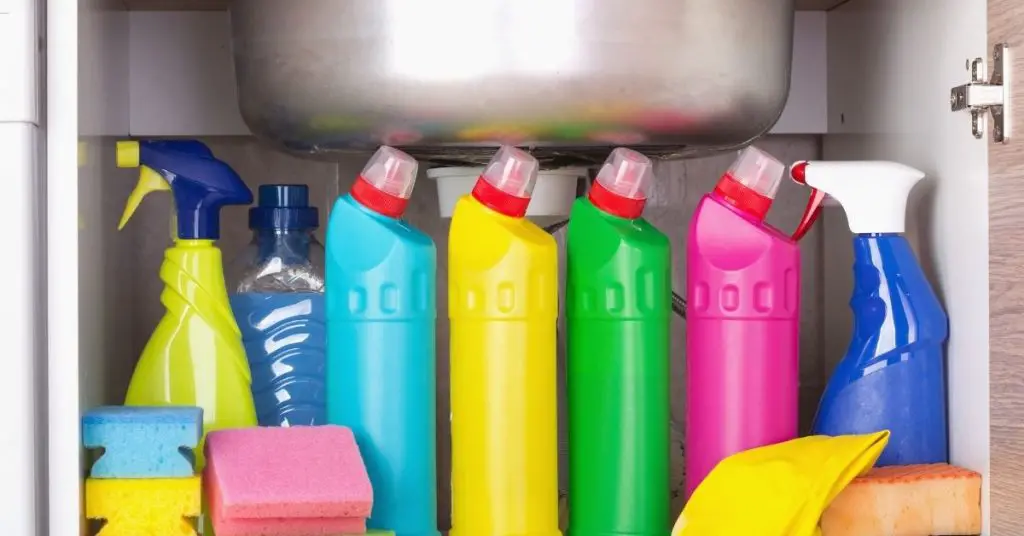 Cleaning Products Under The Sink - Time Saver Tips - Clean and Tidy Living